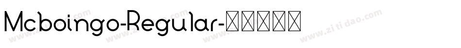 Mcboingo-Regular字体转换
