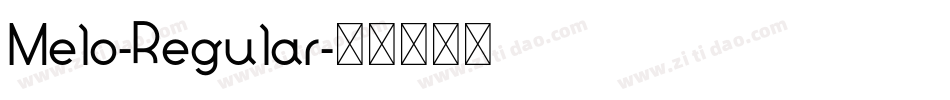 Melo-Regular字体转换