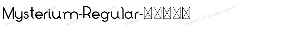 Mysterium-Regular字体转换