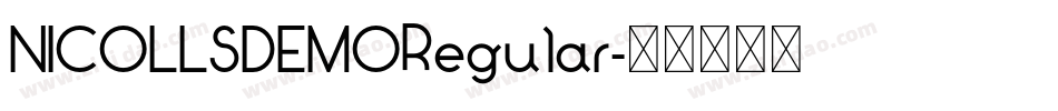 NICOLLSDEMORegular字体转换