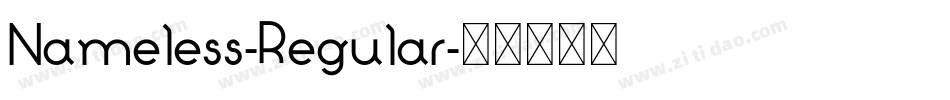 Nameless-Regular字体转换