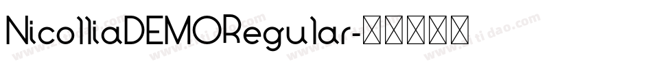 NicolliaDEMORegular字体转换