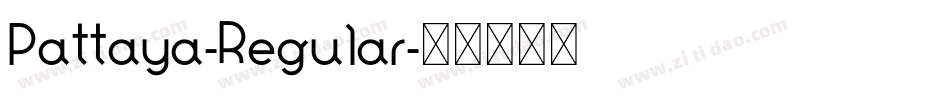 Pattaya-Regular字体转换