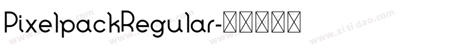 PixelpackRegular字体转换