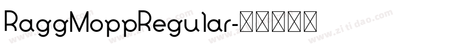 RaggMoppRegular字体转换
