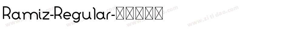 Ramiz-Regular字体转换
