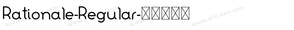 Rationale-Regular字体转换