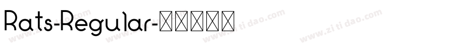 Rats-Regular字体转换