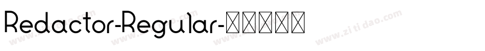 Redactor-Regular字体转换