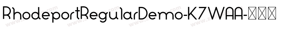 RhodeportRegularDemo-K7WAA字体转换