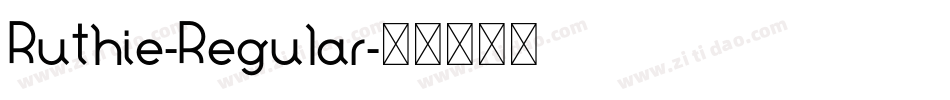 Ruthie-Regular字体转换
