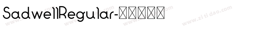 SadwellRegular字体转换