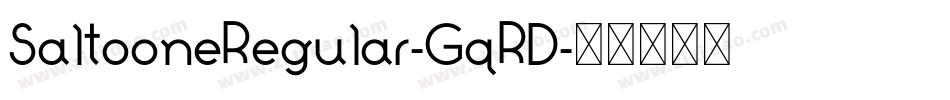 SaltooneRegular-GqRD字体转换