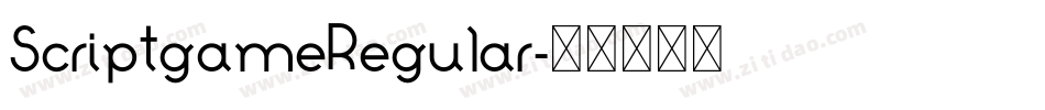 ScriptgameRegular字体转换