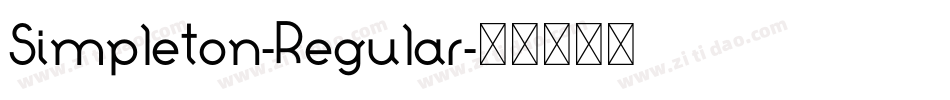 Simpleton-Regular字体转换