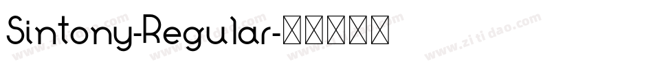 Sintony-Regular字体转换