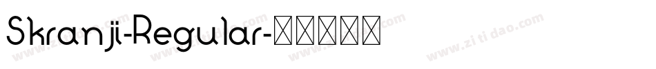 Skranji-Regular字体转换