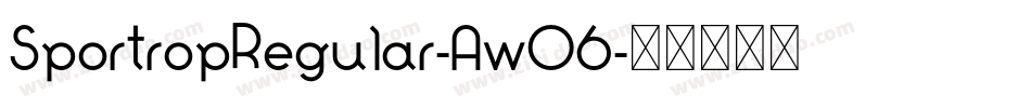 SportropRegular-AwO6字体转换