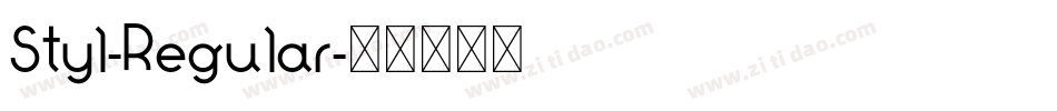 Styl-Regular字体转换