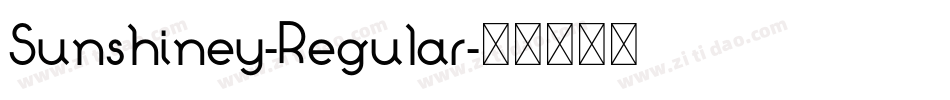Sunshiney-Regular字体转换
