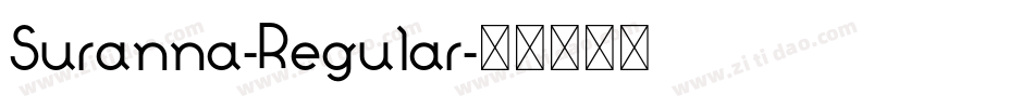 Suranna-Regular字体转换