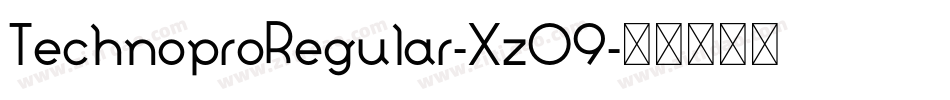TechnoproRegular-XzO9字体转换