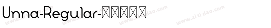 Unna-Regular字体转换