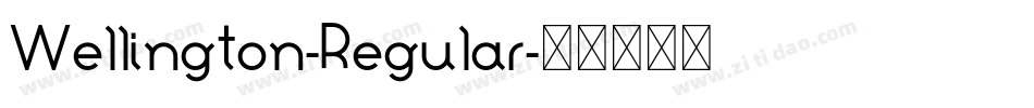 Wellington-Regular字体转换