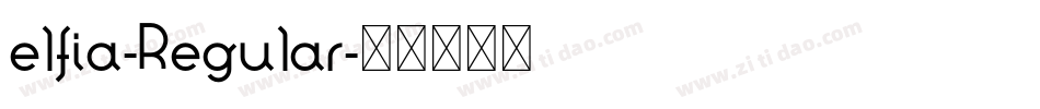 elfia-Regular字体转换