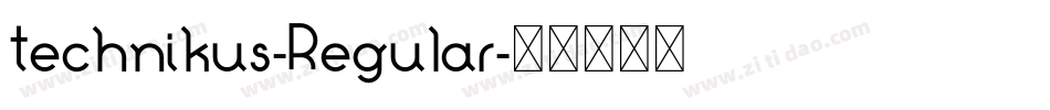 technikus-Regular字体转换