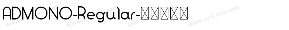 ADMONO-Regular字体转换