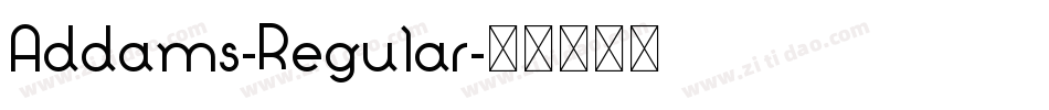 Addams-Regular字体转换