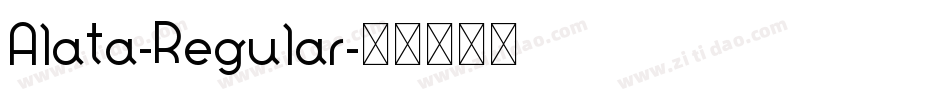 Alata-Regular字体转换
