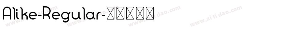 Alike-Regular字体转换