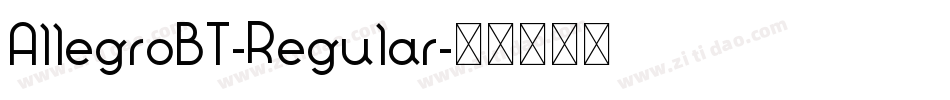 AllegroBT-Regular字体转换
