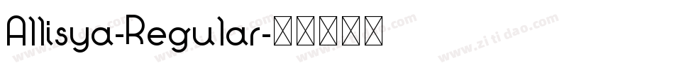 Allisya-Regular字体转换