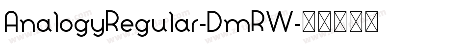 AnalogyRegular-DmRW字体转换