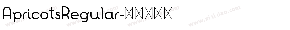 ApricotsRegular字体转换