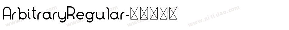 ArbitraryRegular字体转换