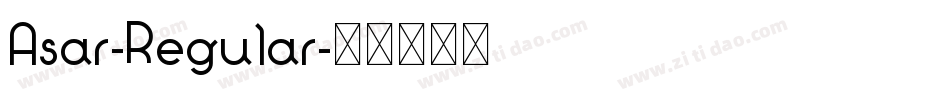 Asar-Regular字体转换