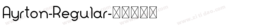 Ayrton-Regular字体转换