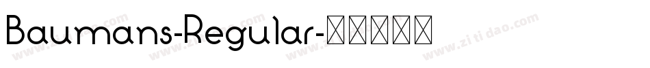 Baumans-Regular字体转换