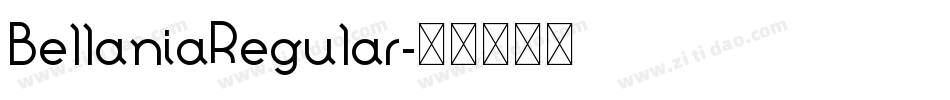 BellaniaRegular字体转换