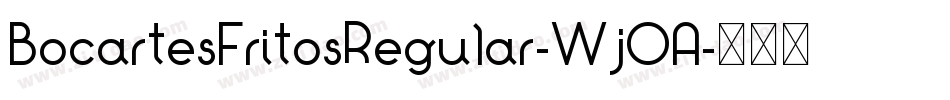 BocartesFritosRegular-WjOA字体转换