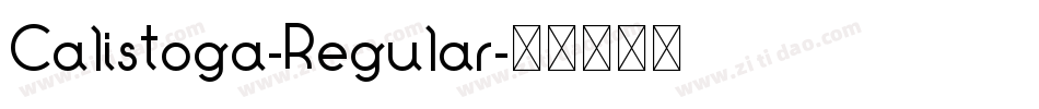 Calistoga-Regular字体转换