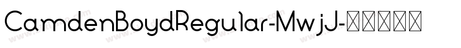CamdenBoydRegular-MwjJ字体转换