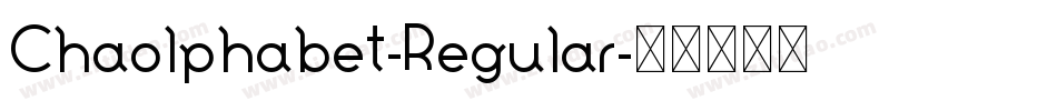 Chaolphabet-Regular字体转换