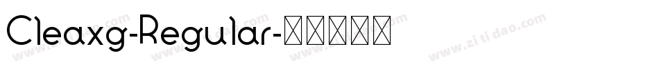 Cleaxg-Regular字体转换