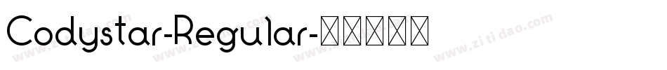 Codystar-Regular字体转换