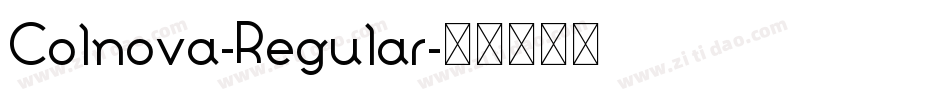 Colnova-Regular字体转换